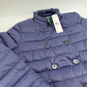 Lauren Ralph Lauren Women's Down Puffer Jacket Coat Navy Blue XL NWT $225